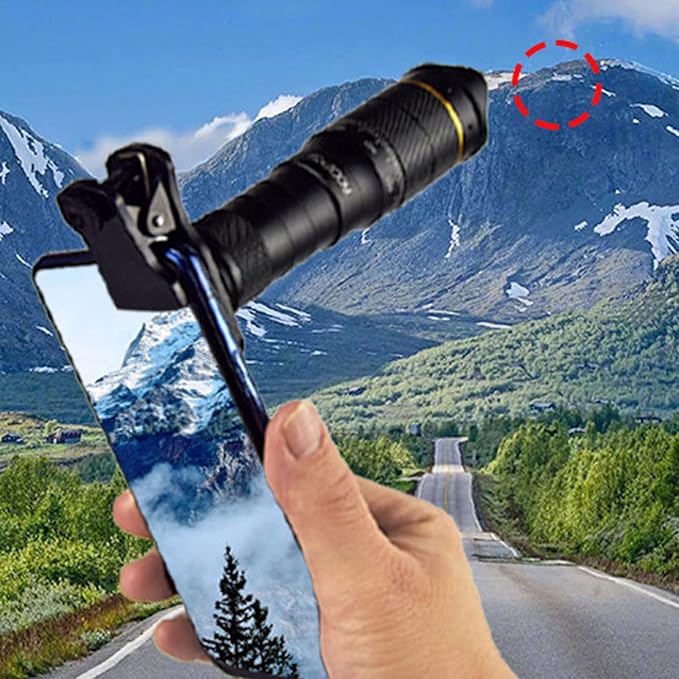 Portable 32X Phone Camera Lens HD Zoom Lens Clip On, Double Adjustment Eyepiece - Image 6