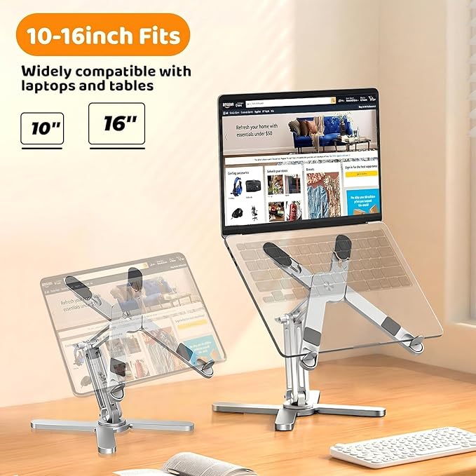 Moallia N86 360 Rotating Laptop Stand, Adjustable Height & Angle, Ergonomic - Image 6