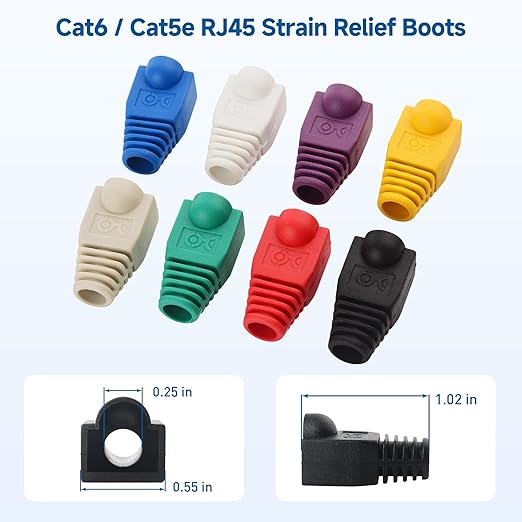 Cable Matters 200-Pack Cat6 / Cat5e RJ45 Strain Relief Boots, RJ45 Boot - Image 2