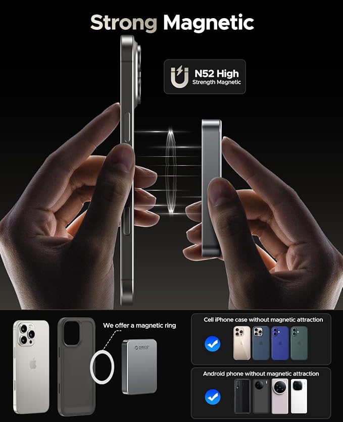 ORICO 2TB Magnetic Portable SSD, Metal Body, 4K 120 fps ProRes HDR Record and - Image 2