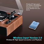 Record Player with Speakers, Turntables - Image 5