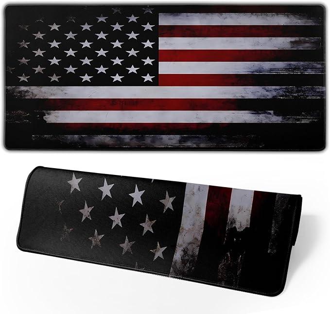 Gaming Mouse Pad American Flag Mouse Mat Non-Slip Rubber Carpet Pad by Brecoy