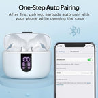 TAGRY Bluetooth Headphones True Wireless Earbuds 60H Playback LED Power Display - Image 5