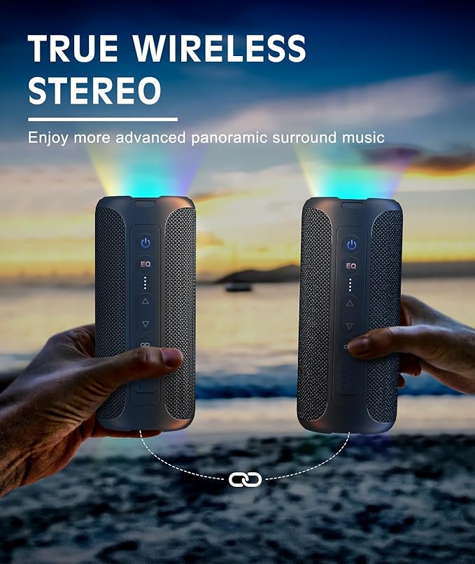 Ortizan Bluetooth Speaker, IPX7 Waterproof, Portable Speakers - Image 7