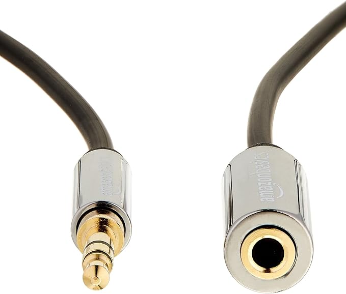 Amazon Basics 3.5mm Aux Jack Audio Extension Cable, Male to Female, Adapter - Image 2