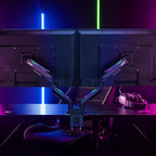 AVLT RGB Lights Dual 17”-43” Gaming Monitor Arm Desk Mount, Fits Two - Image 7