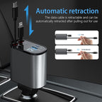 Retractable Car Charger, 66W 4 in 1 Super Fast Charging Car Phone Charger - Image 3