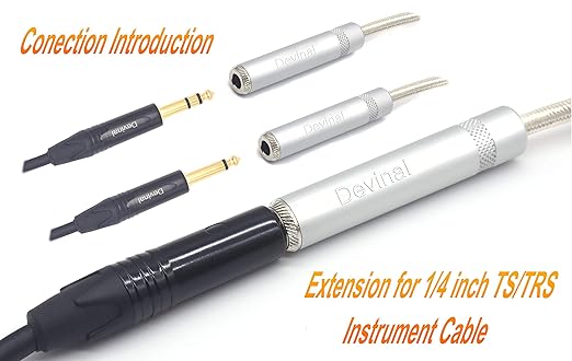 Devinal 1/4 inch Extension Cord, 1/4" Male to Female Cable, 6.35mm Quarter inch - Image 5
