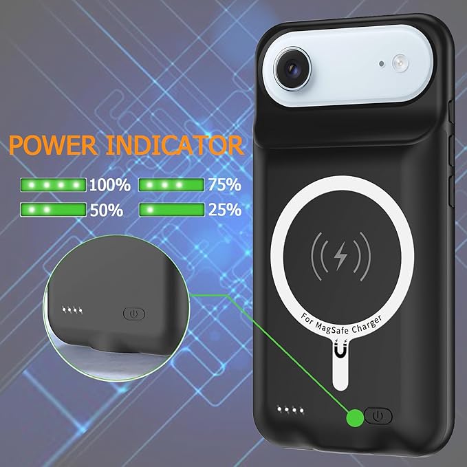Battery Case for iPhone Air, Upgraded 12000mAh Rechargeable Portable Extended - Image 4