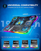 ChillCore Laptop Cooling Pad, RGB Lights Laptop Cooler 9 Fans - Image 7