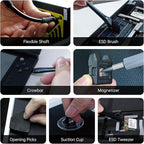 Metal Small Ratchet Screwdriver Set, JAKEMY Portable Ratcheting Screwdriver Kit - Image 4