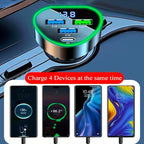 Multi Port USB C Car Phone Charger Adapter 4 in 1 - Image 4
