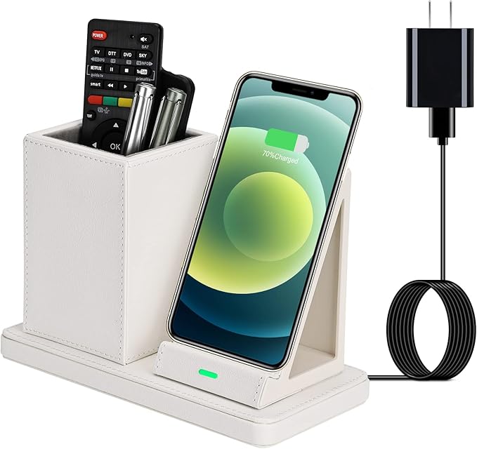 Wireless Charger with Desk Organizer, Wireless Charging Station - Image 7