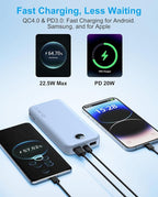 Portable Charger with Built-in Cables and Wall Plug, 12000mAh 22.5W USB C Power - Image 5
