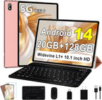 Android 14 Tablet 10 Inch Tablets, 20GB+128GB/1TB Expandable, Tablets by UJJ