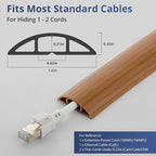 ZhiYo 3.6ft Cord Covers for Wires on Floor, Cord Hider Floor Hide Extension - Image 2