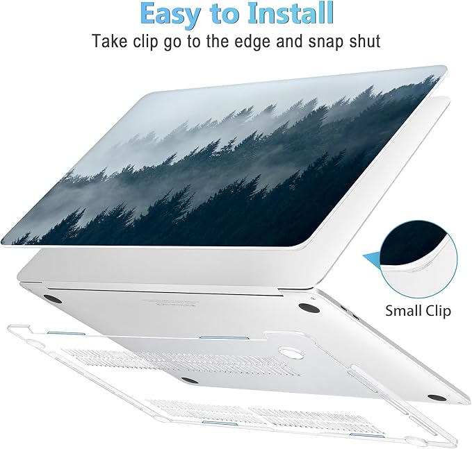 Mektron for MacBook Air 13 Case A1466/A1369, Snap-on Plastic Hard Shell Cover - Image 3