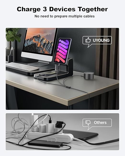 Multi Charging Cable 2Pack 4FT, 3 in 1 Charger Cable Braided Universal Phone - Image 3