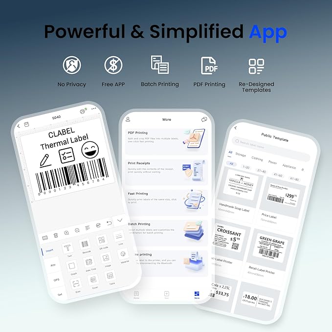 CLABEL Thermal Label Maker Machine: 221B Bluetooth Label Maker Machine - Image 7