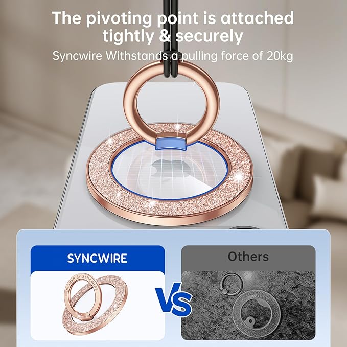 Syncwire Magnetic Phone Grip for MagSafe, Magnetic Sparkle Phone Ring Holder - Image 4