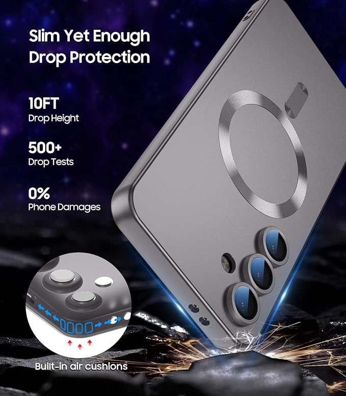 Magnetic for Samsung Galaxy S25 Case Slim Soft Silicone Bumper Shockproof - Image 5
