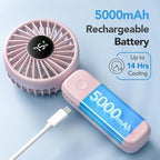 PANERGY Portable Handheld Fan, 5000mAh Rechargeable, 14H Max Cooling Time - Image 2