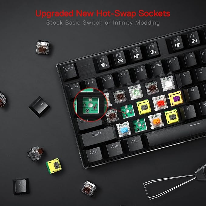 Redragon K556 RGB LED Backlit Wired Mechanical Gaming Keyboard, 104 Keys - Image 5