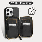 ZVE for iPhone 15 Pro Wallet Case, Crossbody Phone Purse - Image 2