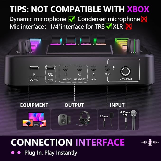 Podcast Equipment Bundle, Audio Mixer - Image 8