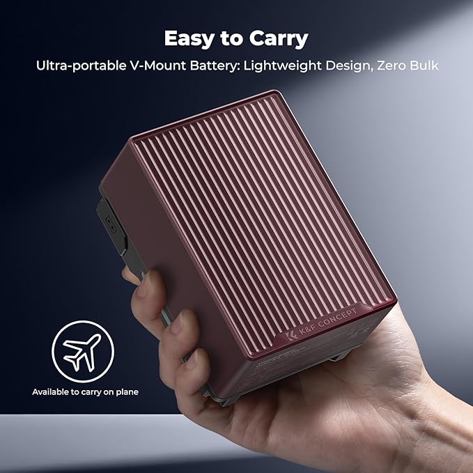 K&F CONCEPT V Mount Battery, 99Wh 6700mAh V-Mount Battery - Image 7