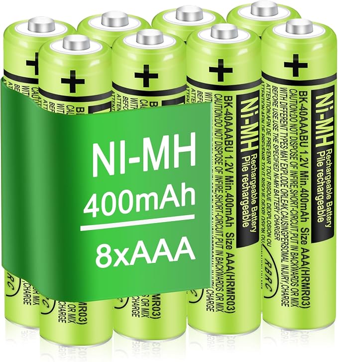 8 Pack BK-40AAABU Ni-MH AAA Rechargeable Battery by TrianglePatt