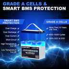 12V 100Ah Trolling Motor Bluetooth LiFePO4 Battery, 120A BMS Rechargeable BCI - Image 5