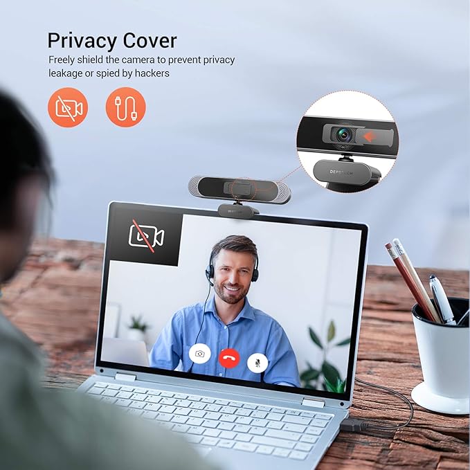 DEPSTECH 4K Webcam, DW49 HD 8MP Equipped - Image 6
