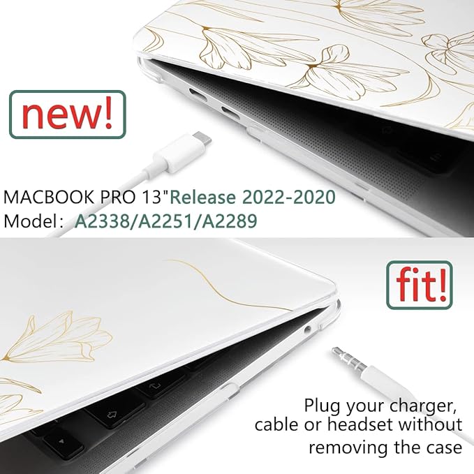 TWOLSKOO Compatible with MacBook Pro 13 inch Case 2022 2021 2020-2016 A2338 - Image 2