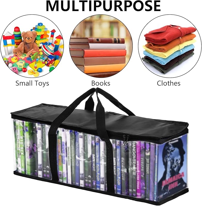 Fasmov Set of 4 DVD Storage Bags Hold up to 160 DVDs, Water Resistant DVD - Image 9
