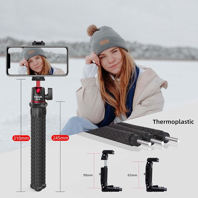 Famall Flexible Phone Tripod for GoPro, Mini Camera Stand - Image 7