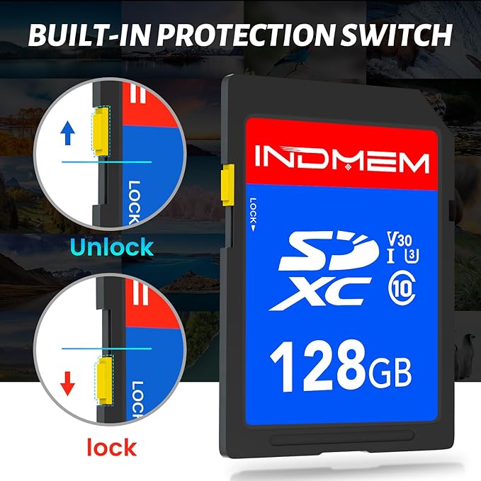 INDMEM SD Card 128GB 6-Pack, Class 10 128GB High Speed up to 90M/S Full HD - Image 7