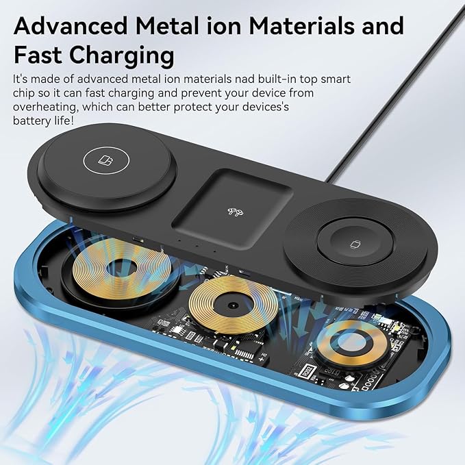 3 in 1 Wireless Charger for iPhone, Foldable Charging Station for Magsafe for - Image 7