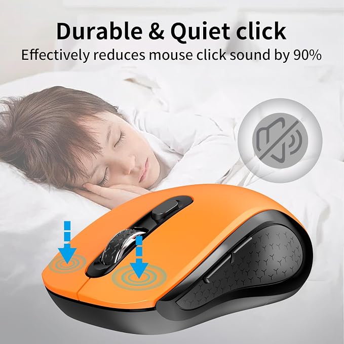 Wireless Mouse Ergonomic, Side Buttons Mouse, 2400 DPI, Silent and Anti Slip - Image 6