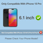 Compatible for iPhone 15 Pro Privacy Screen Protector Tempered Glass 6.1 Inch - Image 2
