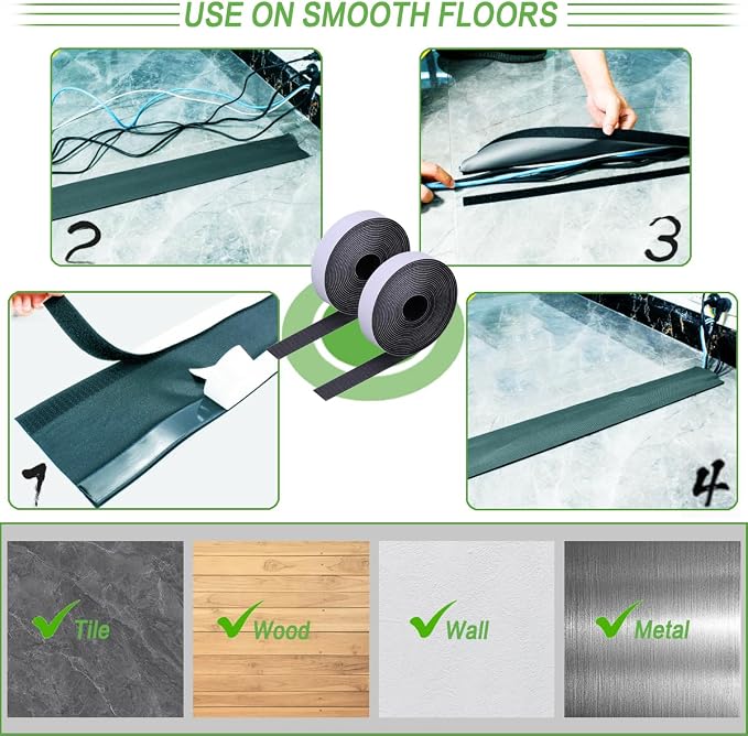 Floor Cable Covers - 10ft Oxford Fabric Cord Protector - Image 4