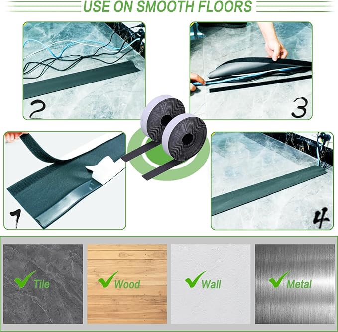Floor Cable Covers - 20ft Oxford Fabric Cord Protector - Image 4