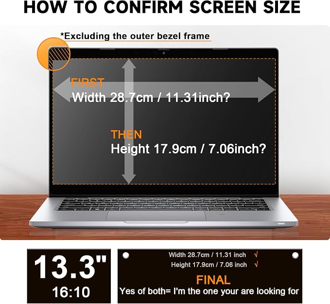 Laptop Privacy Screen 13.3 Inch 16:10 Aspect Ratio - Image 5