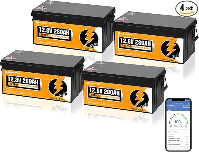 ECO-WORTHY 48V 280Ah LiFePO4 Lithium Battery by ECO-WORTHY