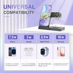 Charging Station Wireless Charger: 3-in-1 Charger Desk Stand Multiple Devices - Image 3