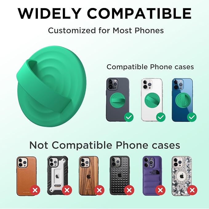 Magnetic Phone Ring Grip Holder, Silicone Finger Loop Grip, Compatible - Image 7