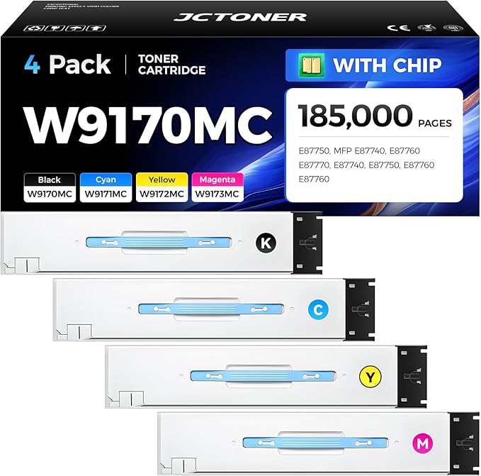 W9170MC W9171MC W9172MC W9173MC Toner Cartridge Set 4-Pack Compatible by JCTONER