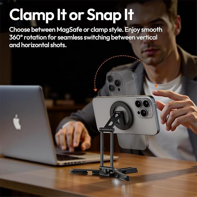 ULANZI Magnetic Phone Tripod Stand, Foldable Mini Tripod - Image 4
