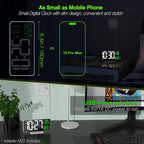 KOSUMOSU Alarm Clock for Bedroom, 6.7" Led Desk Digital Clock, Mirror Clock - Image 2