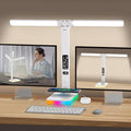 LED Desk Lamp with Charger, USB Charging Port, Dual Swing Arm Desk Light with 5 by oviouit